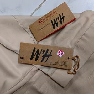 H&M Beige Straight Leg Formal Pants