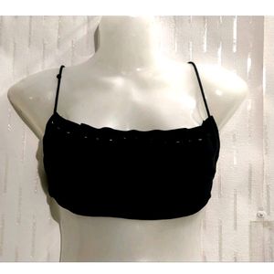 Black Crop Top For Girl's