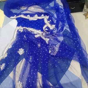 Zardozi Pearl Work Saree With Patticote Rarely Us