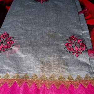 Gorgeous Grey And Pink Designer Paithani Saree