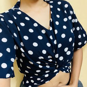 POLKA DOT CROP TOP