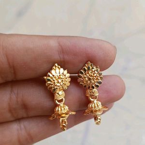 Combo Of 2 Mini Size Gold Plated Jhumki Earrings