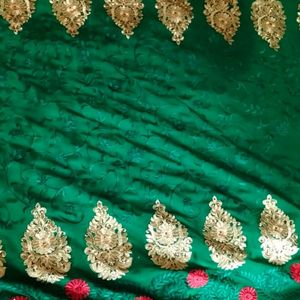 Green Saree For Mehendi Occasion