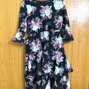 Women Black Floral Dress