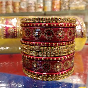 Famous Lahthi New Jaipuri Lac Bangles 10 Pieces