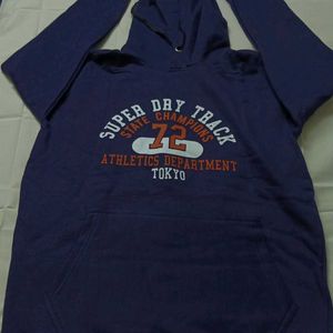 Mens Hoodie Navy Blue Colour