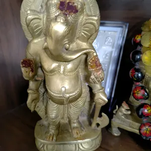 Pure Brass,veryold,beautiful Bright Ganesha Idol