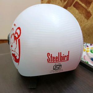 Steelbird White Helmet For Women 🤍⛑️