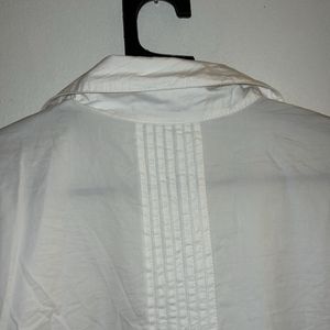 White Pleated Shirt