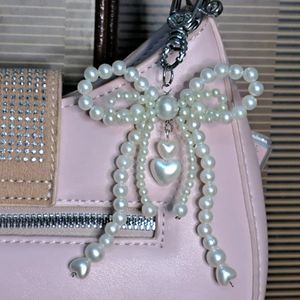 Lovely Pearl Beaded Bag Charm