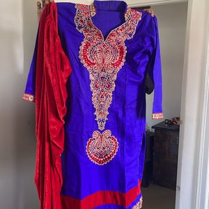 Designer Kurti with velvet leggings New