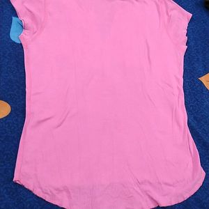 Rosepink  Barbie High Low slim T Shirt