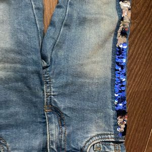 Blue Sequins Denim 2-3.5 Yr