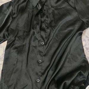 Black Satin Shirt