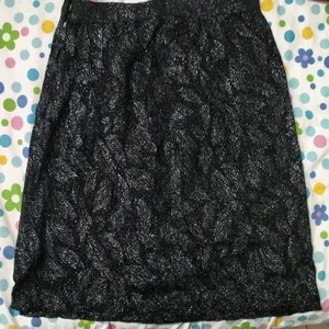 Black Shimmer Bodycon Skirt