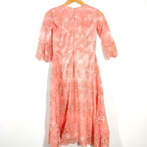 Peach Embroidery Dresses (Women's)