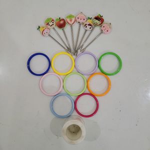 Colored Fruit Fork Set