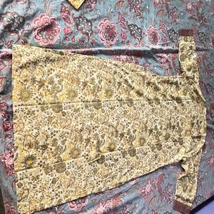 Yellow Kurta Pant Dupatta Set Size L