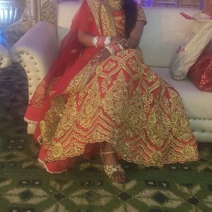 Full Work Bridal Lengha With Dupatta