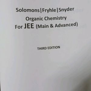 SOLOMON ORGANIC CHEMISTRY FOR JEE