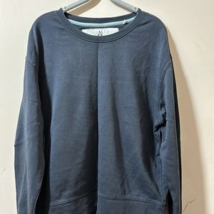 Oversized Washed Denim Sweatshirt