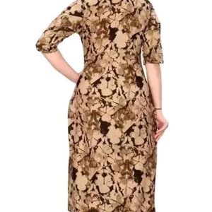 Printed Floral Print Design Women Kurta (Brown)