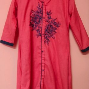 Pink Casual Design Kurta💕