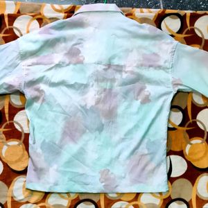 Watercolor Print Shirt 👕 ( M )