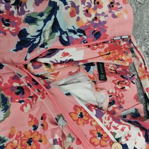 Zara Paperbag Floral Trousers