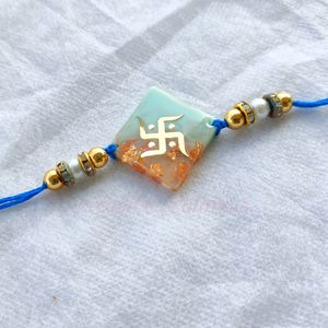 Pastel Blue Sathiya Resin Rakhi