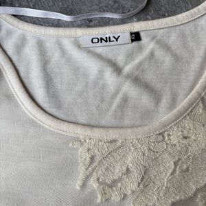 Only Lace Off-white Top