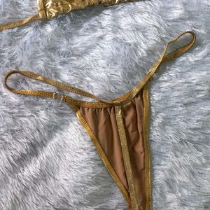 Sparkly Golden Intimate Bikini Set 👙