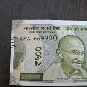 4MA 669990; 500 RUPEES NOTE