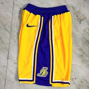 LAKERS NIKE  YELLOW BASKETBALL SHORTS