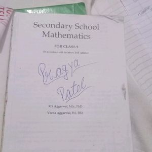 Secondary School Mathematics For Class 9