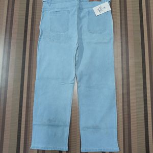 W-28 Size-34 Straight Women Denim Jeans