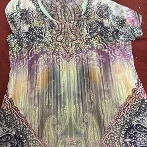 Lavender Silk Western Shirt