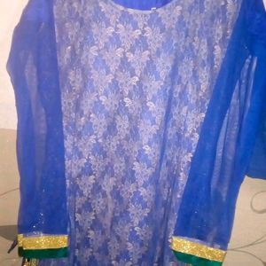 Blue Kurta Salwar Dupptta Set