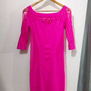 Magenta Colour Frock For Girls