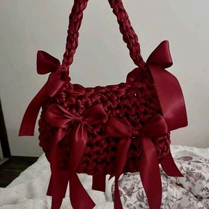 Crochet Ribbon Bag ❤️