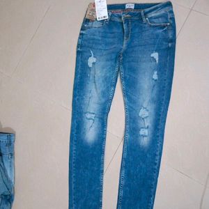 Lee Cooper Women Distressed Denim Size 28