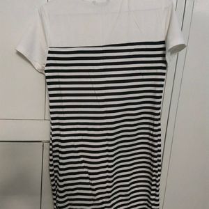 Shein Black And White T-shirt Dress