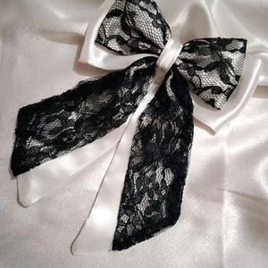 Lace Long Tail Bow Clip