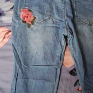 Women's Floral Jeans