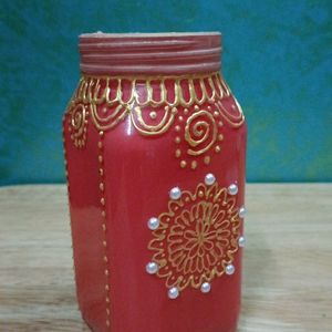 Beautiful Hand-painted And Decorated Moroccon Mason Jar