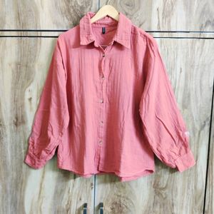 Rust Colour Cotton Shirt Size-42