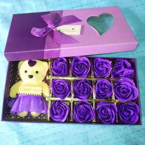 Valentines Day Gift Roses & Teddy Bear-99/-