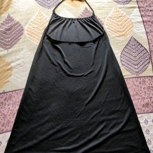 Black Halter Neck Mini Nighty