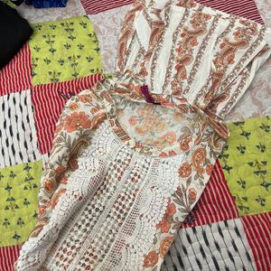 Embroidered Cotton Frock, Very Attractive