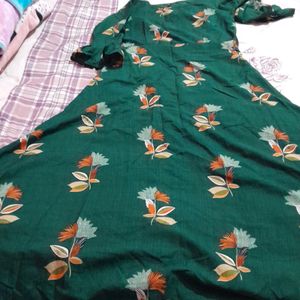 Green Long Kurta